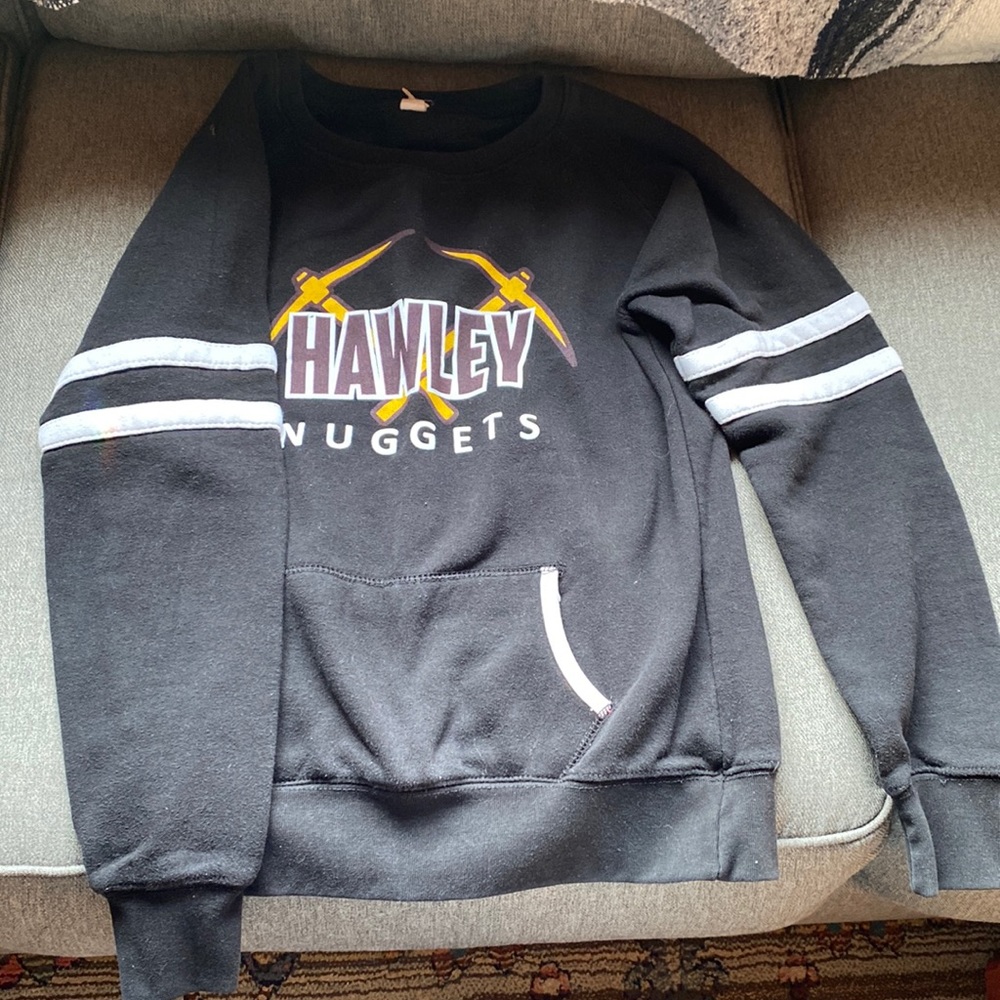 Black sweatshirt with school logo